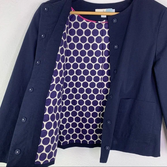 Boden Marina Jacket Blazer in Navy Sz 12R - Picture 10 of 10